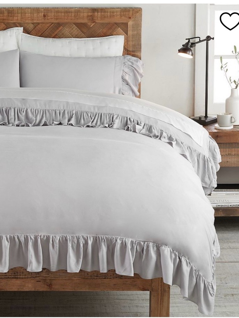 Pottery Barn TENCEL™ Lyocell Ruffle Pillow
Shams Light Gray - Set of 2